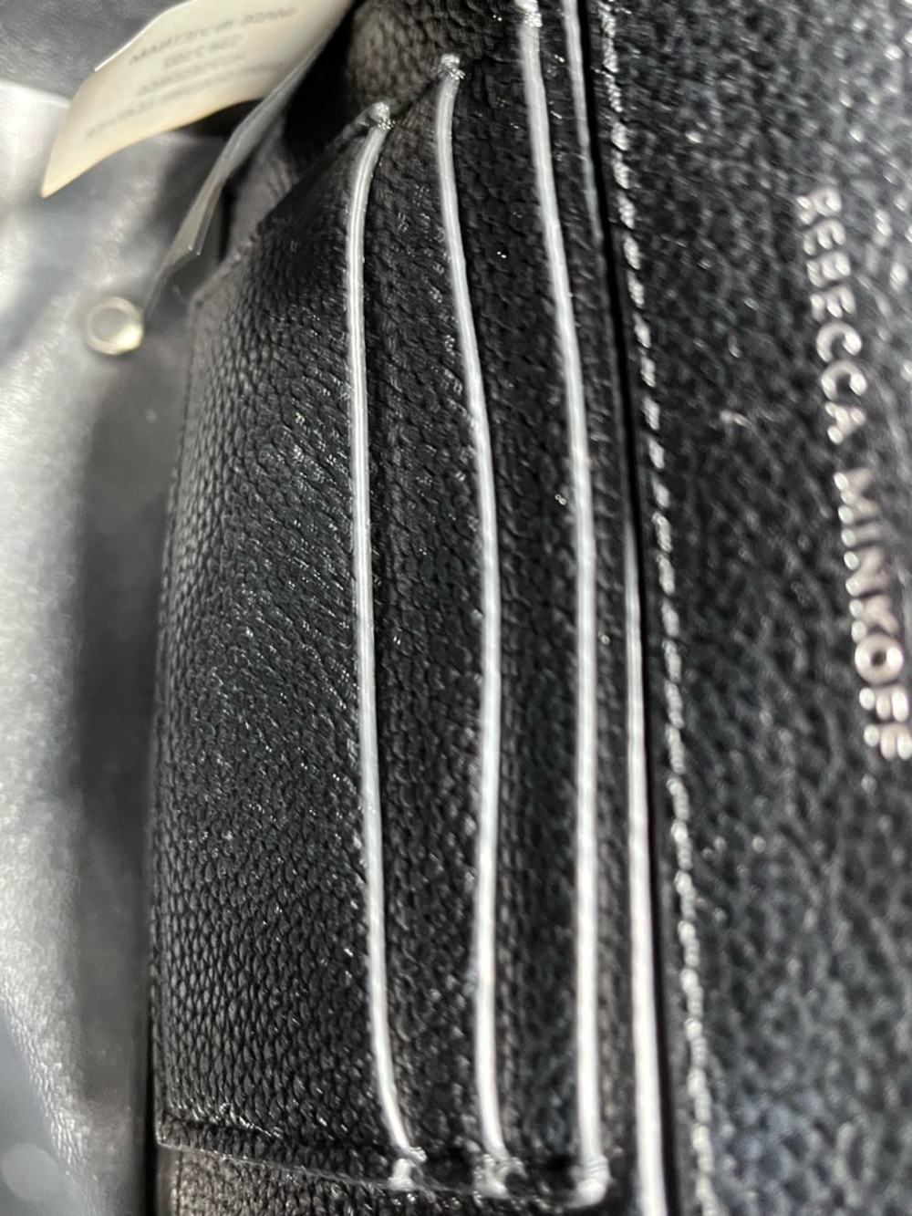 Rebecca Minkoff Black Leather Crossbody Bag with Silver Hardware - Picture 7 of 9